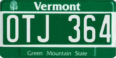 VT license plate OTJ364