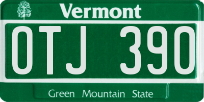 VT license plate OTJ390