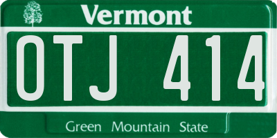 VT license plate OTJ414