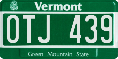 VT license plate OTJ439