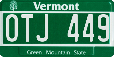 VT license plate OTJ449