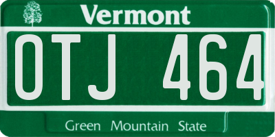 VT license plate OTJ464