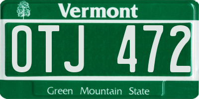 VT license plate OTJ472