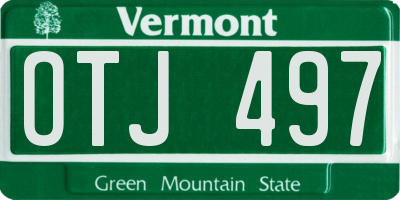 VT license plate OTJ497