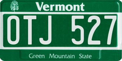 VT license plate OTJ527