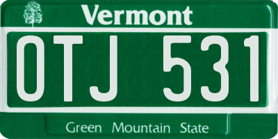 VT license plate OTJ531