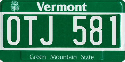 VT license plate OTJ581