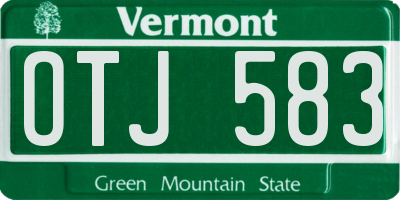 VT license plate OTJ583