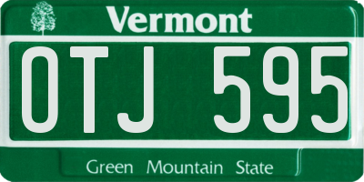 VT license plate OTJ595