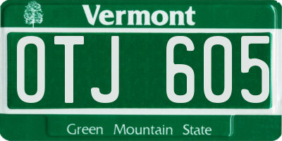 VT license plate OTJ605