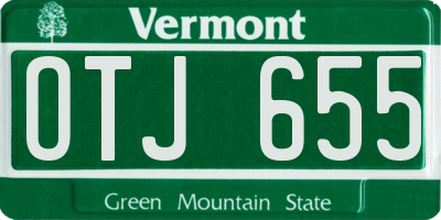 VT license plate OTJ655