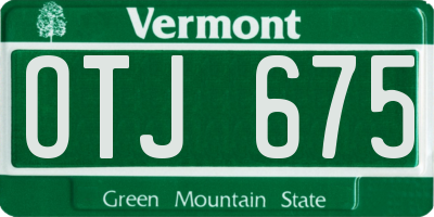 VT license plate OTJ675