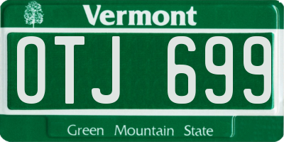 VT license plate OTJ699