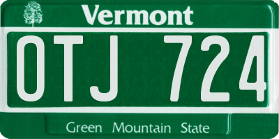 VT license plate OTJ724