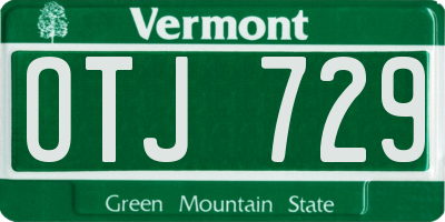 VT license plate OTJ729