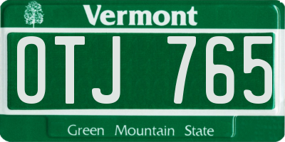 VT license plate OTJ765