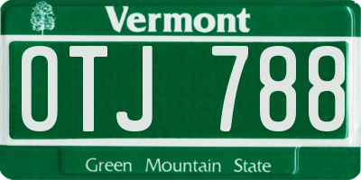 VT license plate OTJ788