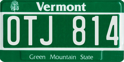 VT license plate OTJ814