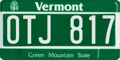 VT license plate OTJ817