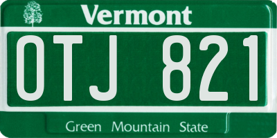 VT license plate OTJ821