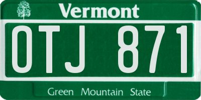 VT license plate OTJ871