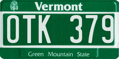 VT license plate OTK379
