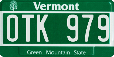 VT license plate OTK979