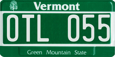VT license plate OTL055