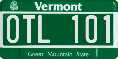 VT license plate OTL101