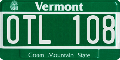 VT license plate OTL108
