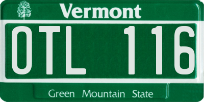 VT license plate OTL116