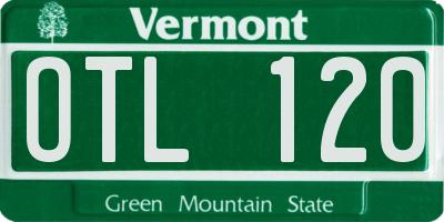 VT license plate OTL120