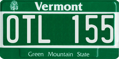 VT license plate OTL155