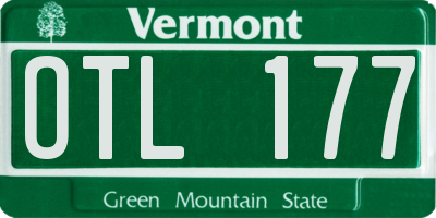 VT license plate OTL177