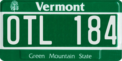 VT license plate OTL184