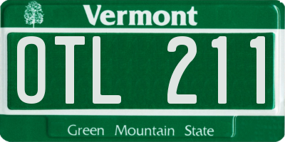 VT license plate OTL211