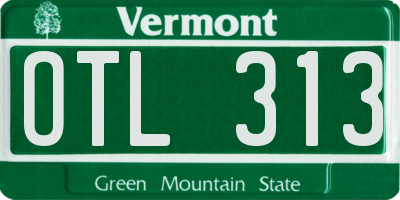 VT license plate OTL313