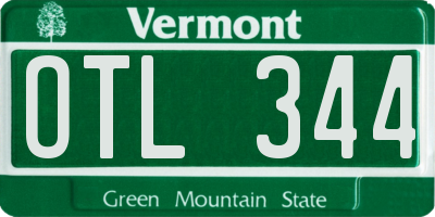 VT license plate OTL344