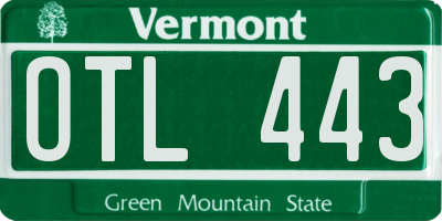 VT license plate OTL443