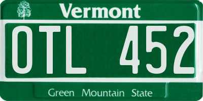 VT license plate OTL452