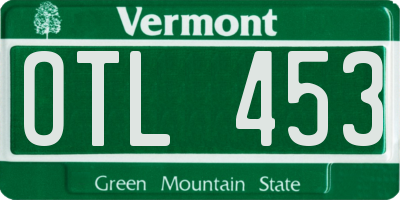 VT license plate OTL453