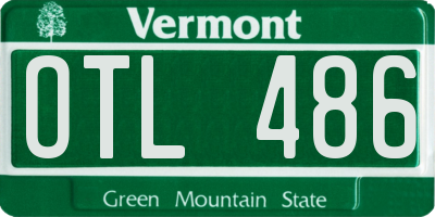 VT license plate OTL486