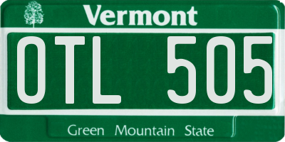 VT license plate OTL505
