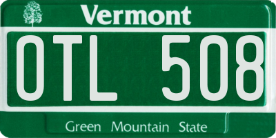VT license plate OTL508