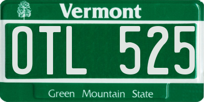 VT license plate OTL525