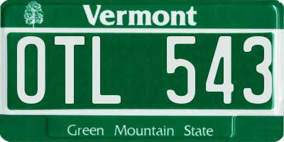 VT license plate OTL543