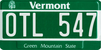 VT license plate OTL547
