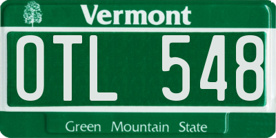 VT license plate OTL548
