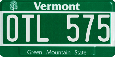 VT license plate OTL575