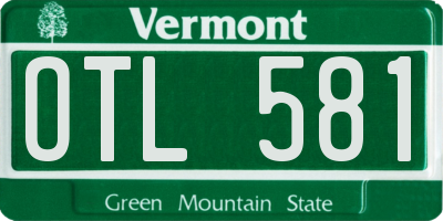 VT license plate OTL581